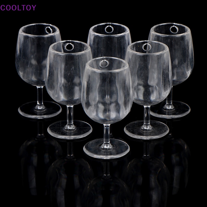 Set 10 Ly Rượu Mini Tỉ Lệ 1 / 6 1 / 12 Xinh Xắn Dùng Để Trang Trí Nhà Búp Bê