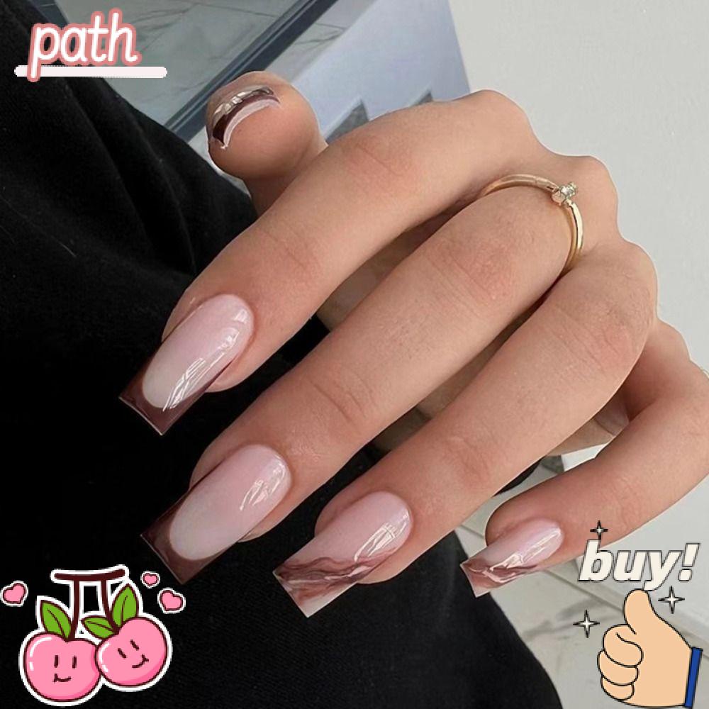 Set 24 Móng Tay Giả Dạng Nhấn Phong Cách Truyện Tranh Pháp