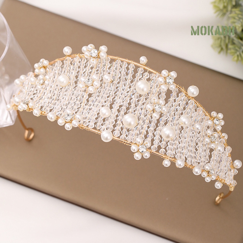 Cài Tóc Hình Vương Miện Đính Ngọc Trai Giả Thời Trang Cho Nữ