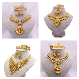 Bộ trang sức cô dâu châu phi mạ vàng sang trọng