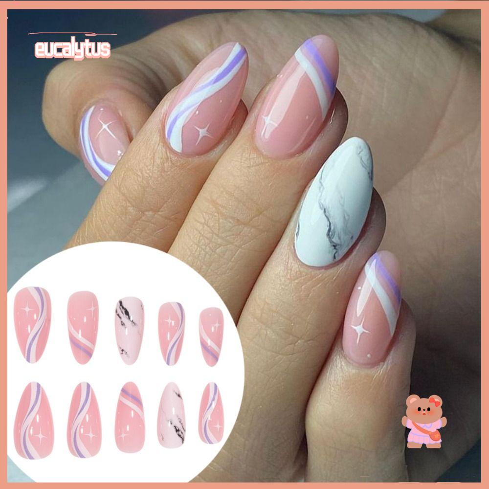 Móng Tay Giả Có Thể Tháo Rời Dạng Nhấn Phong Cách Pháp