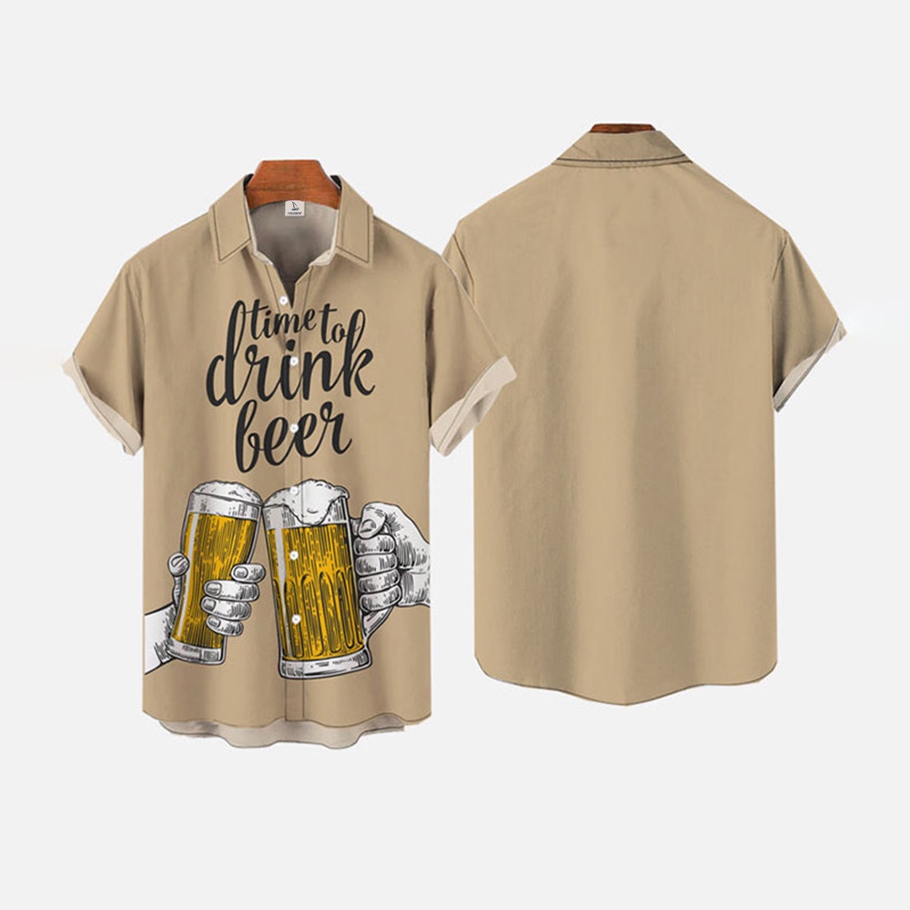 Áo Sơ Mi Ngắn Tay In Họa Tiết 3D Thời Trang Mùa Hè 2023 Cho Nam