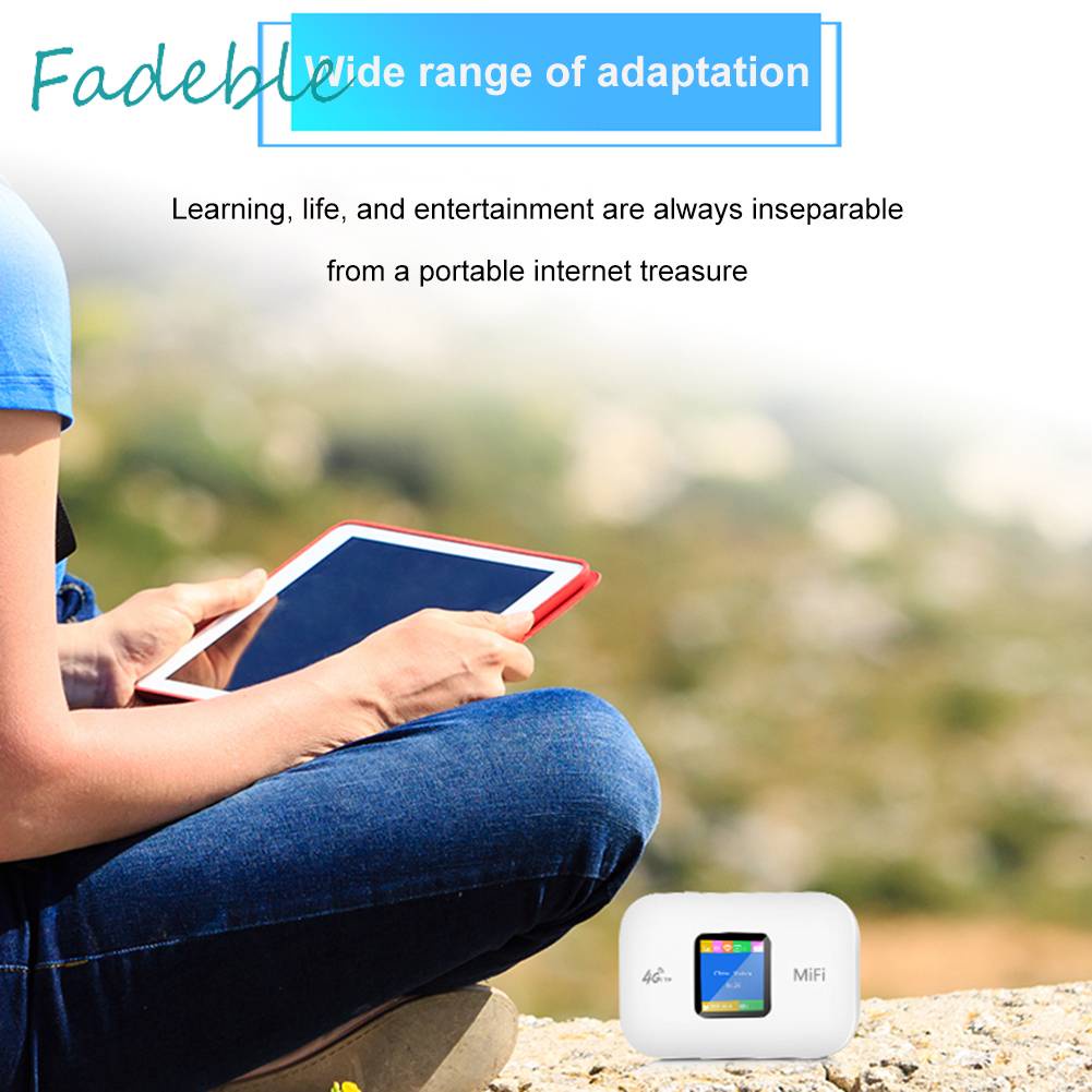 Bộ Phát Sóng 4G Hotspot 3000mAh 150Mbps Mini Màn Hình Màu Dùng Trong Nhà / Ngoài Trời