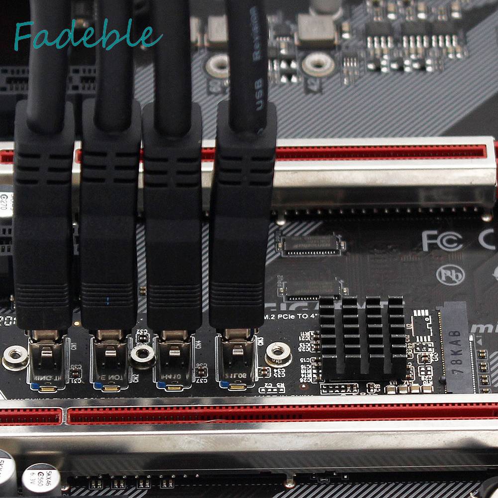Thẻ Mở Rộng M.2 Mkey Sang 4 PCI-E Tốc Độ Cao Usb 3.0 Cho Máy Tính Bàn