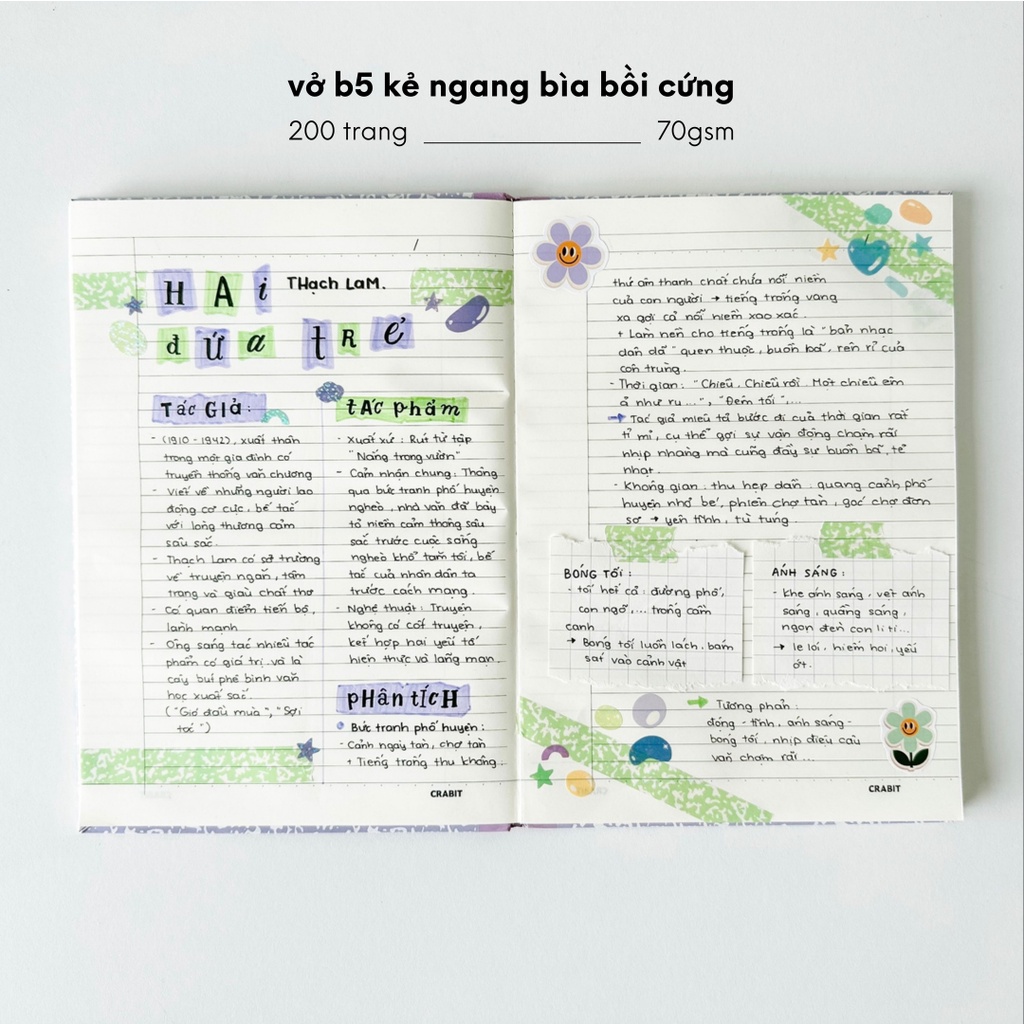 Vở học sinh 200 trang 140 trang bìa cứng Composition, tập kẻ ngang caro dot