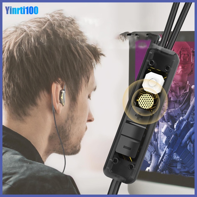 Tai Nghe Chụp Đầu Yinrti Ut-01 Cổng Usb 7.1 Có Micro Âm Thanh Siêu Trầm Và Phụ Kiện