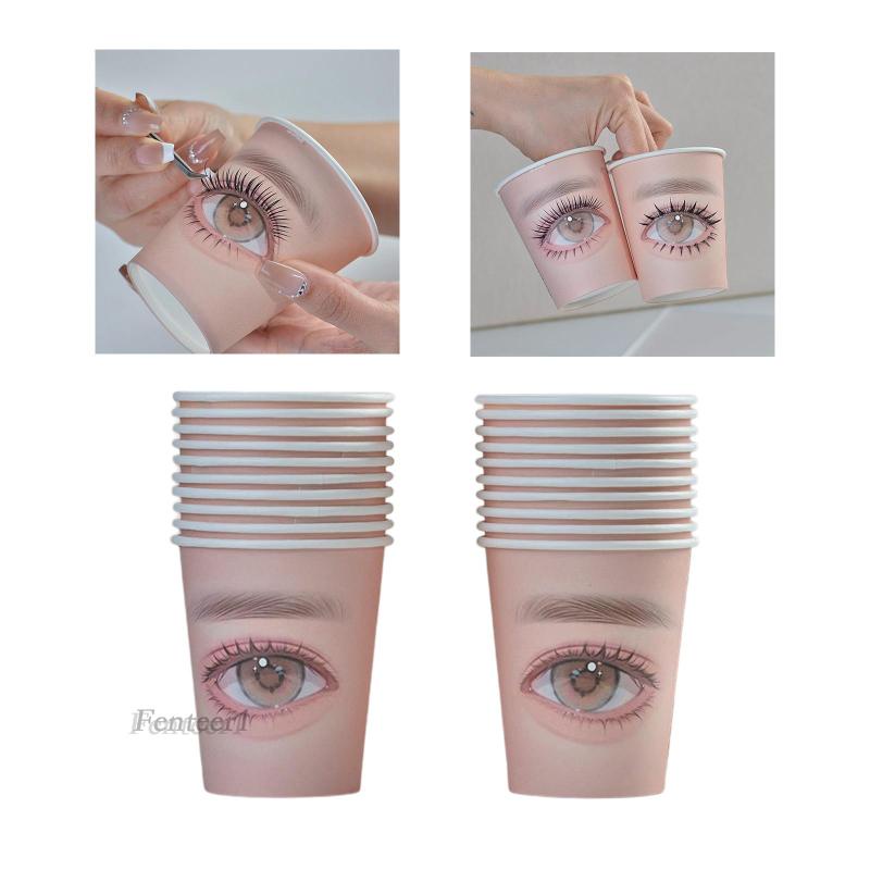 1 [Fenteer1] Cốc Giấy Luyện Tập Lông Mi Đa Chức Năng Dành Cho Người Mới Bắt Đầu