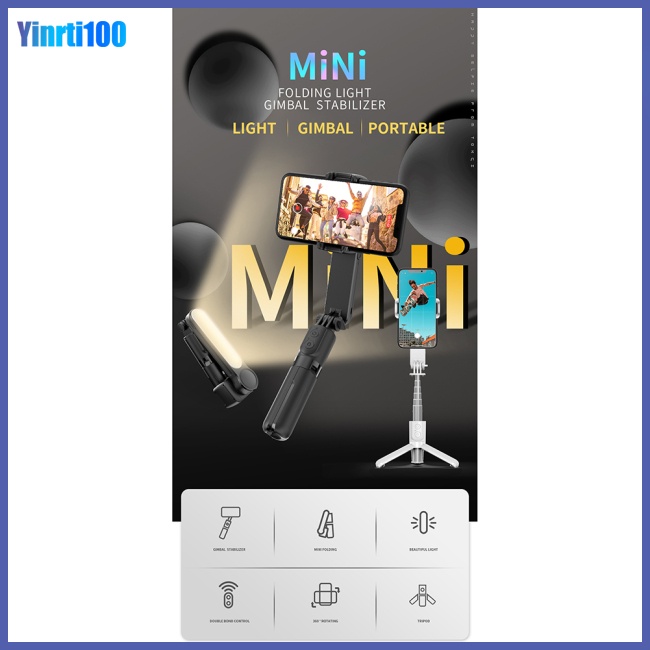 Gậy Chụp Ảnh Tự Sướng Yinrti L09 Có Đèn Kết Nối Bluetooth Đa Năng