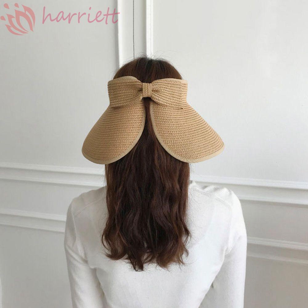 Mũ Cói Rộng Vành Chống Nắng Đính Nơ Thời Trang Cho Nữ