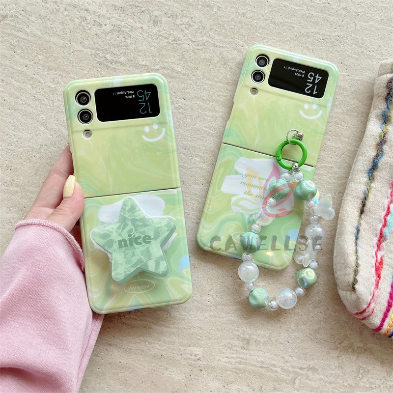 Bao Da Điện Thoại Nắp Lật Mềm Mỏng Chống Sốc Hình Graffiti Cho Samsung Galaxy Z Flip 4 Z Flip 3 5G Flip4 Flip3