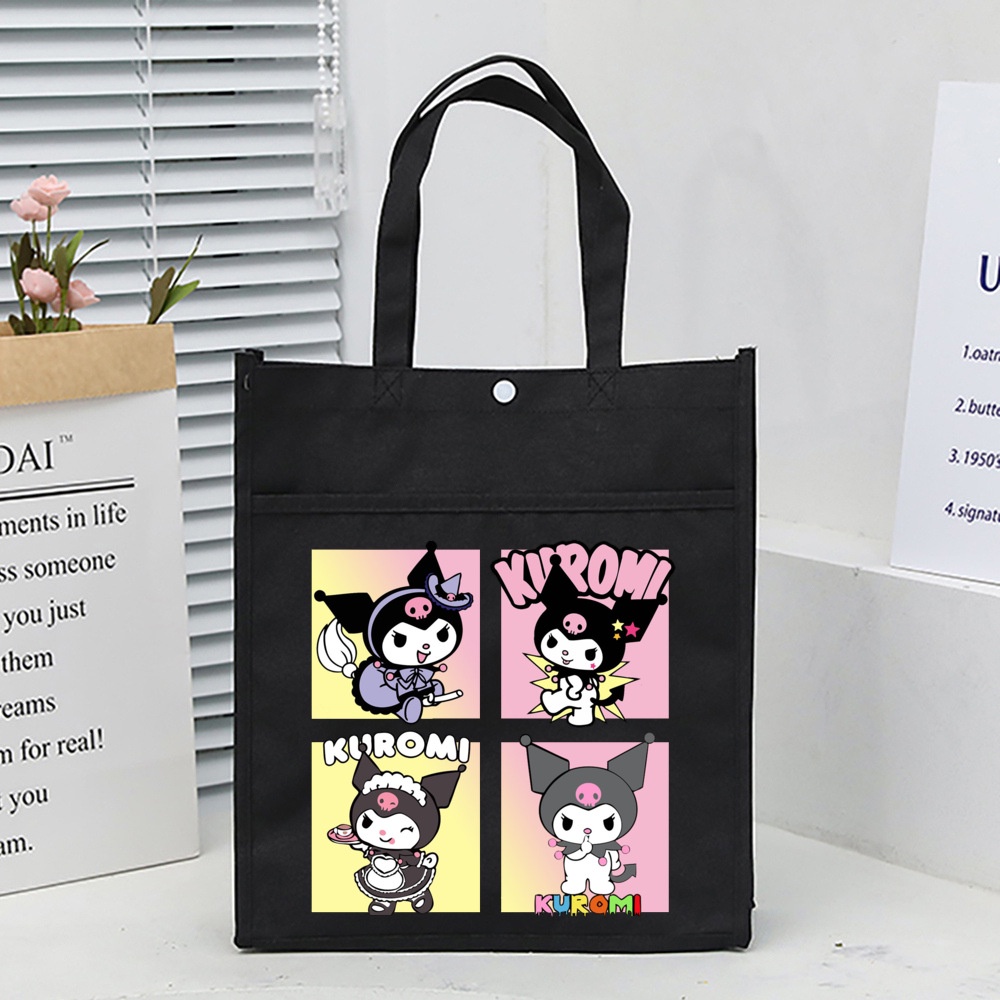 Kuromi Ba Lô Đi Học Họa Tiết Hoạt Hình Cho Bé