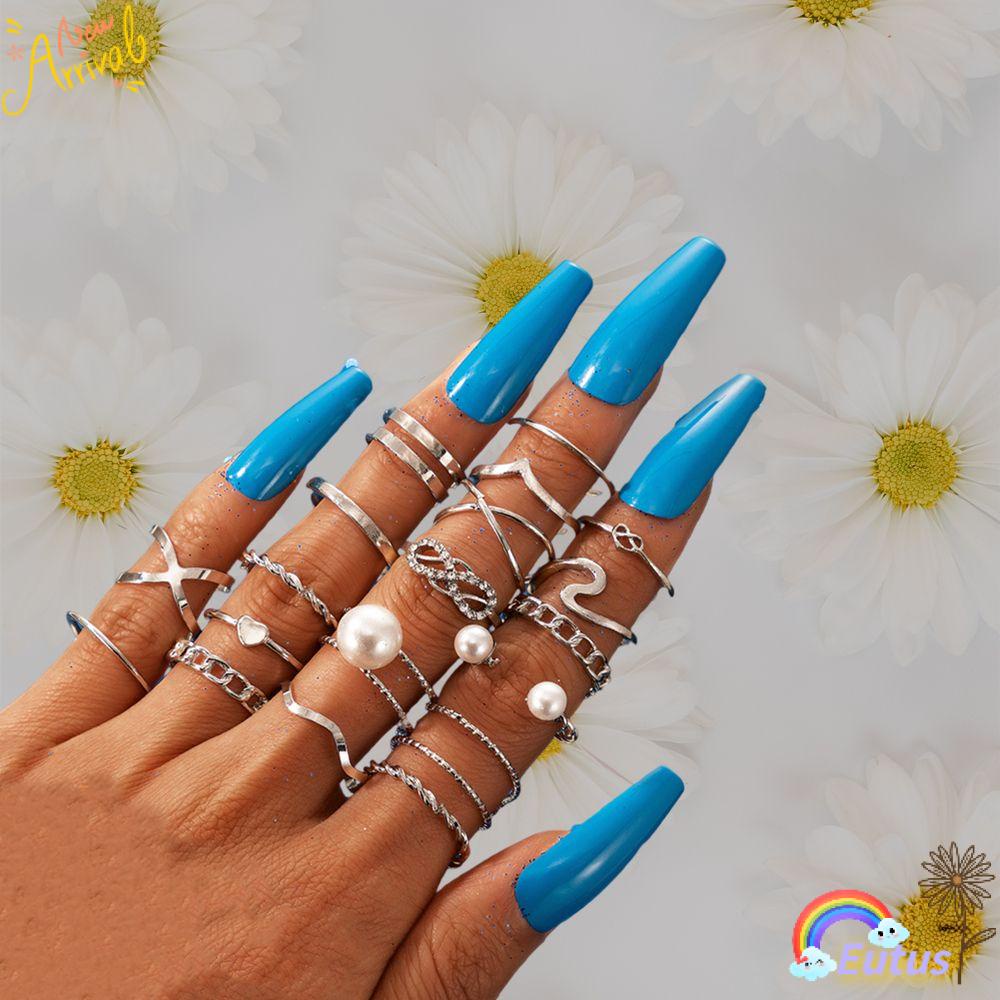 Set 18 Nhẫn Đeo Khớp Ngón Tay Phong Cách Bohemian