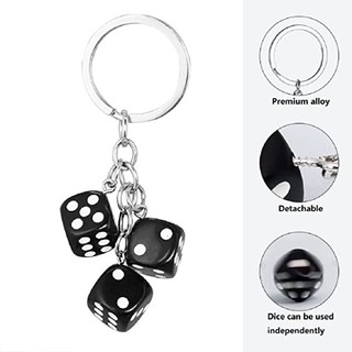 Móc khóa hình xúc xắc nhiều màu sắc sáng tạo