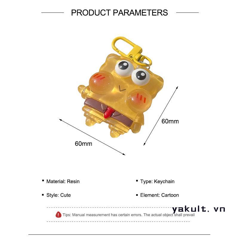 🎀 yakult 🎀Móc Khóa Nhựa resin Hình SpongeBob SquarePants Patrick Dễ Thương Làm Quà Tặng Cho Bạn Gái / Balo / Bạn Gái
