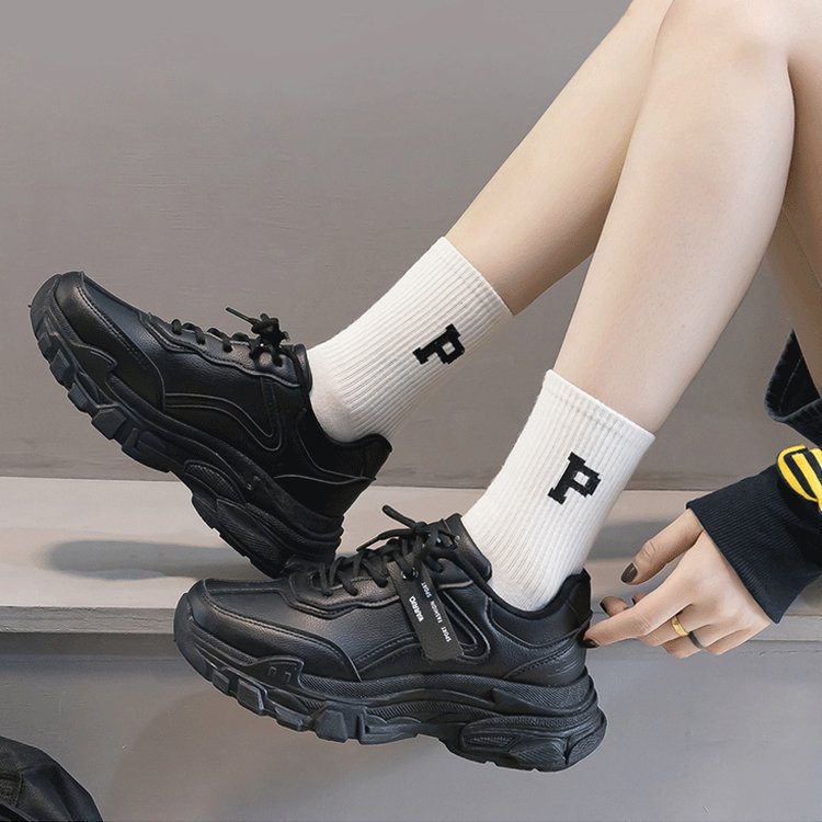 Giày Thể Thao Da Đế Dày Thời Trang Cho Nữ