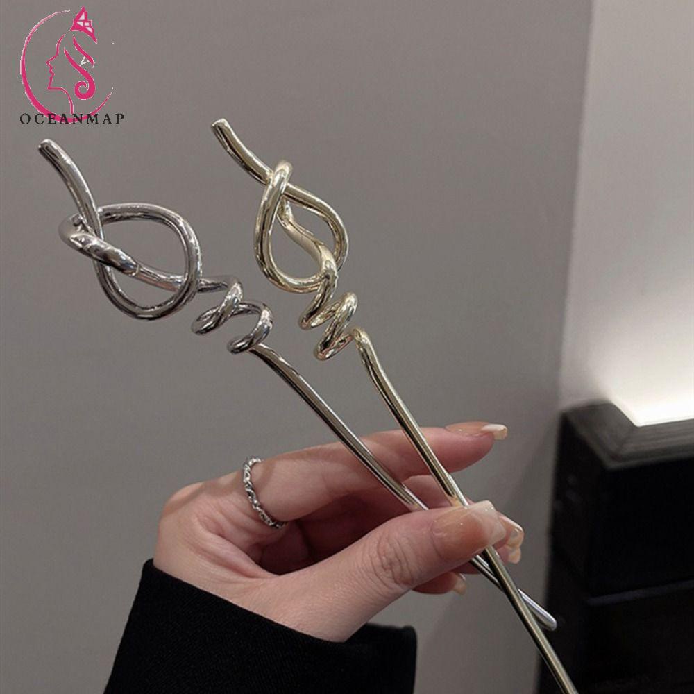 OCEANMAP Trâm Cài Tóc Bằng Kim Loại Phong Cách Trung Hoa Cổ Điển