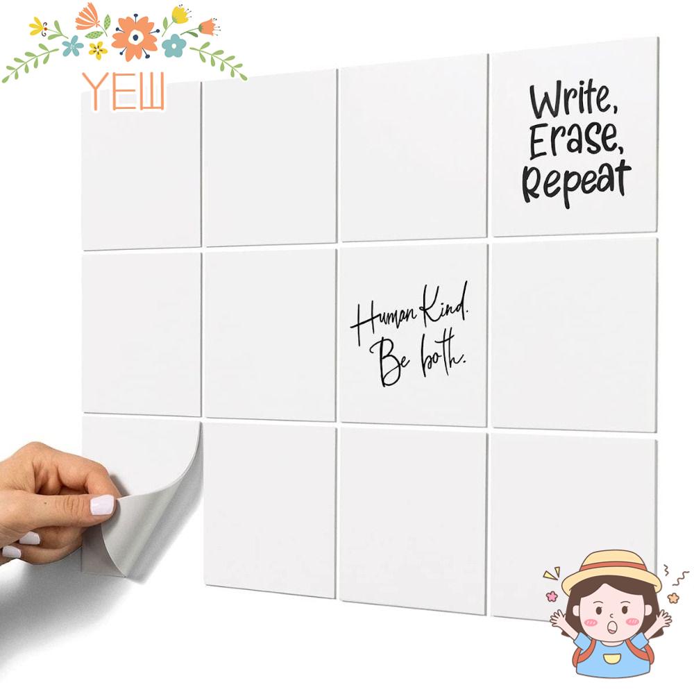 Set 12 Tấm Bảng Trắng Ghi Chú Có Thể Tái Sử Dụng Tiện Lợi