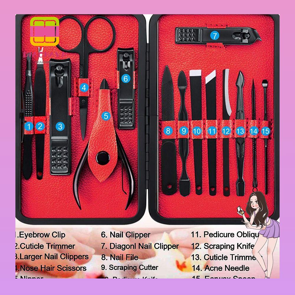 Bộ 15 Dụng Cụ Chăm Sóc Móng Tay Chân Tiện Dụng