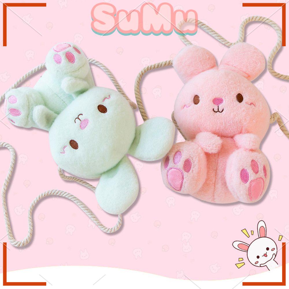 Túi Đeo Chéo Hình Chú Thỏ Nhồi Bông Đáng Yêu