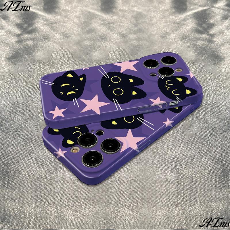 Ốp Điện Thoại Dẻo Họa Tiết Mèo Đen Dễ Thương Chống Sốc Cho Iphone12 Star max 13 78 14Pro 11Inch XWUV