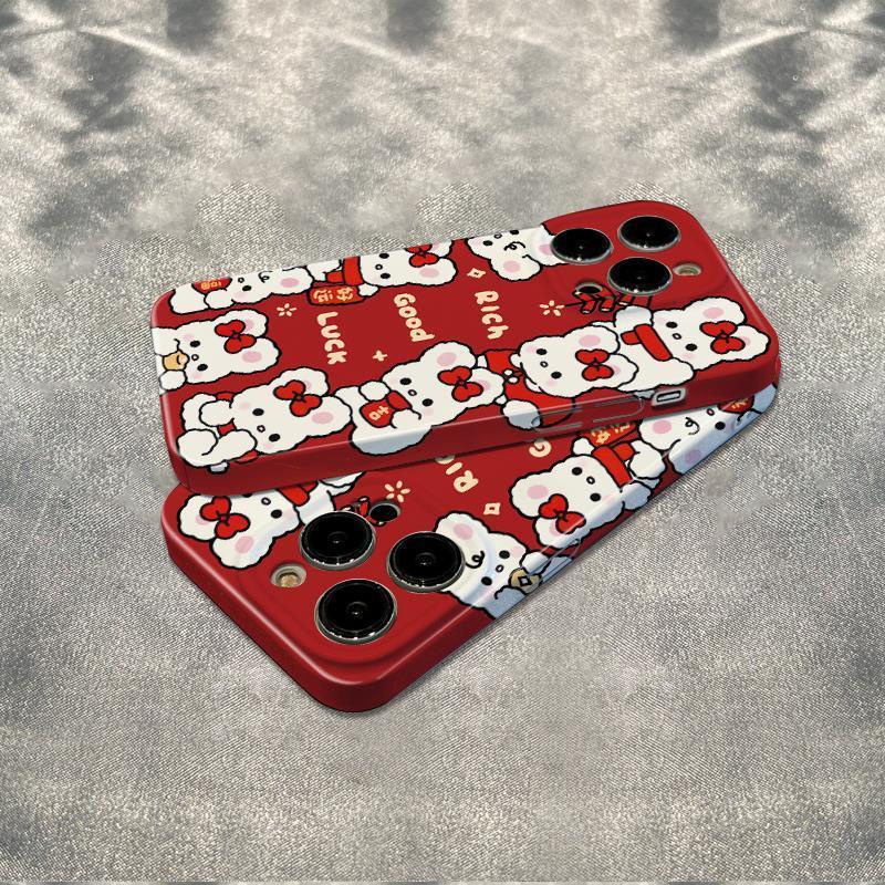 Ốp Điện Thoại Dẻo Họa Tiết Đầu Thỏ &amp; Mạt Chược Đơn Giản Chống Sốc Cho iPhone12 11 13 78 max14pro OSY1