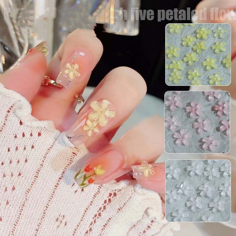 50 Cánh Hoa Hướng Dương Nhỏ Màu Trang Trí Móng Tay