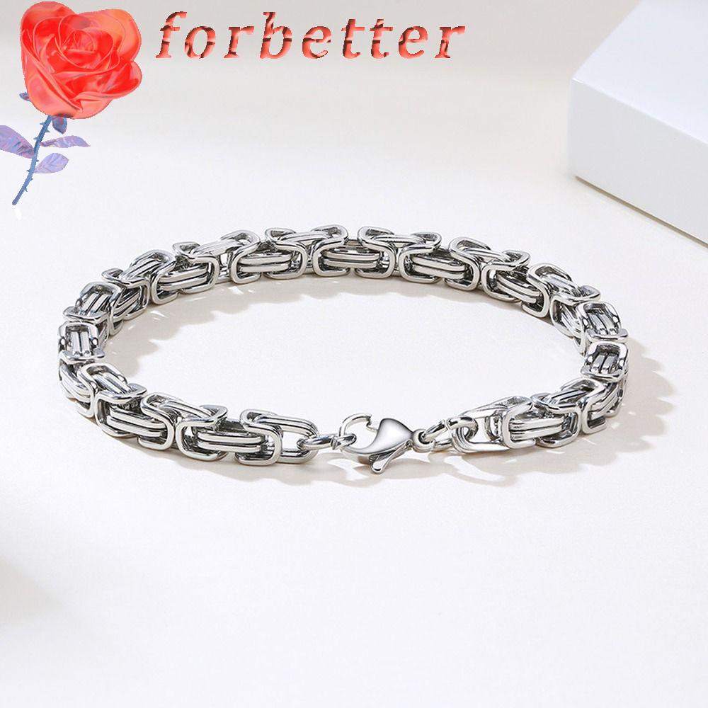 Vòng Tay Thép Titan Khóa Vuông Đơn Giản Vui Nhộn Hợp Thời Trang Cho Nam