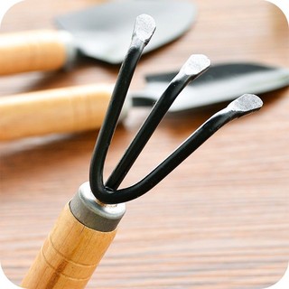 Bộ 3 Mini Cuốc Xẻng Cán Gỗ Làm Vườn