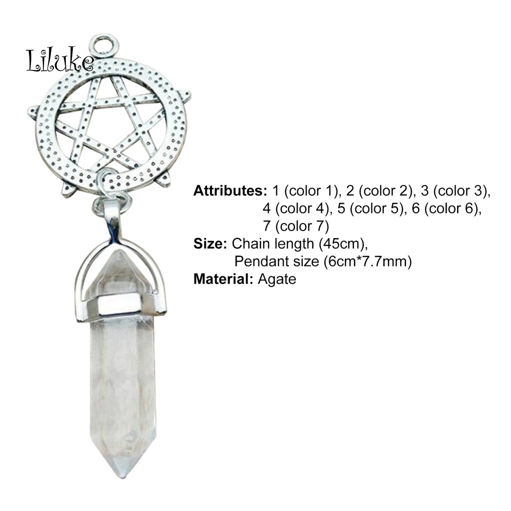 Vòng cổ Hợp Kim Trang Trí Đá Lục Giác Thời Trang Cho Nữ