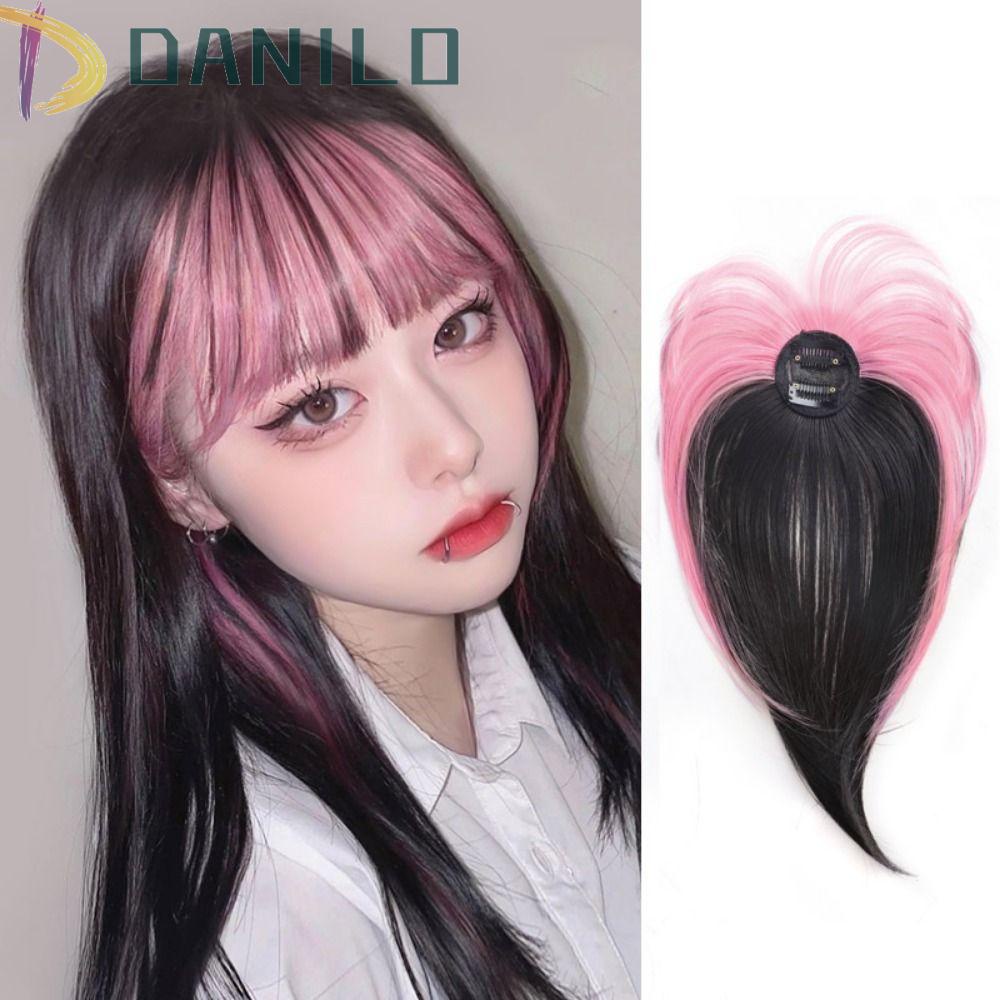 Danielo Mái Tóc Giả Bằng Sợi Tổng Hợp Màu Hồng Dành Cho Nữ