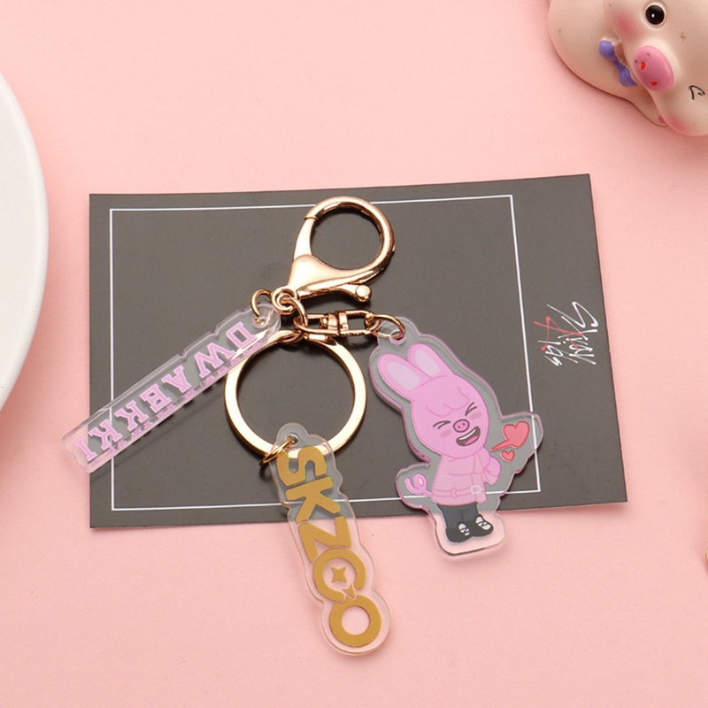 Móc Khóa Acrylic Hình Nhóm Nhạc Kpop Stray Kids