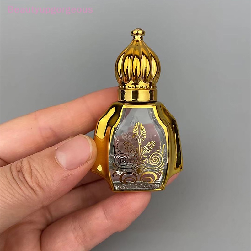 Bình Thủy Tinh 10ml Có Đầu Lăn Hình Vương Miện Màu Vàng