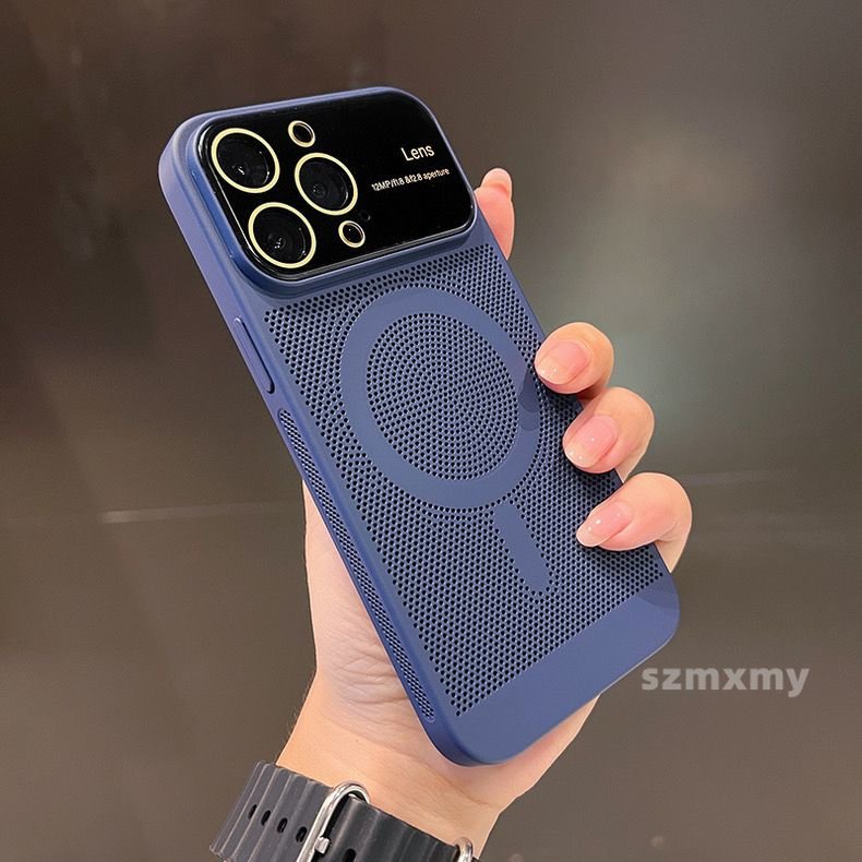 Ốp Điện Thoại Cứng Nam Châm Làm Mát Chống Sốc Sang Trọng Cho Iphone 14 13 11 12 Pro Max