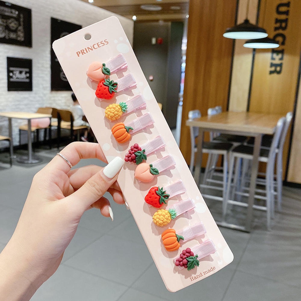 Set 10 Kẹp Tóc Hình Mỏ Vịt Dễ Thương Cho Bé Gái