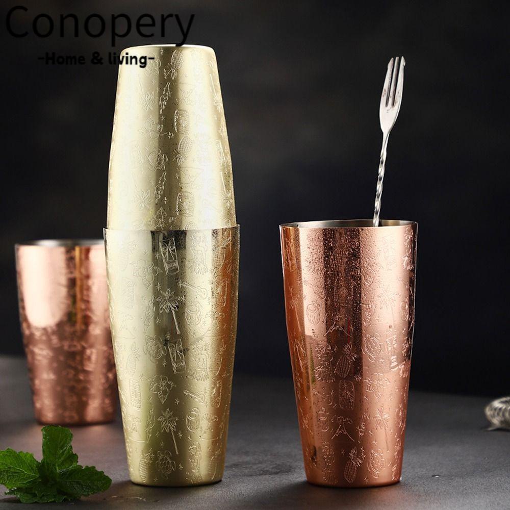 CONOPERY Bình Lắc Cocktail 750ml Bằng Thép Không Gỉ Thiết Kế Hai Đầu Cho Bartender