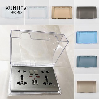 KUNHEV Nắp Đậy Ổ Cắm Điện 86 Chống Nước Màu Trong Suốt Tiện Dụng Cho Gia Đình