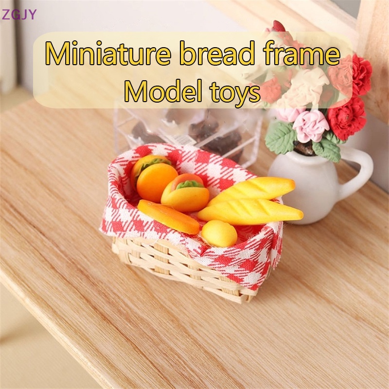 Giỏ Bánh Mì Hamburger Tỉ Lệ 1: 12 Trang Trí Nhà Búp Bê Mới