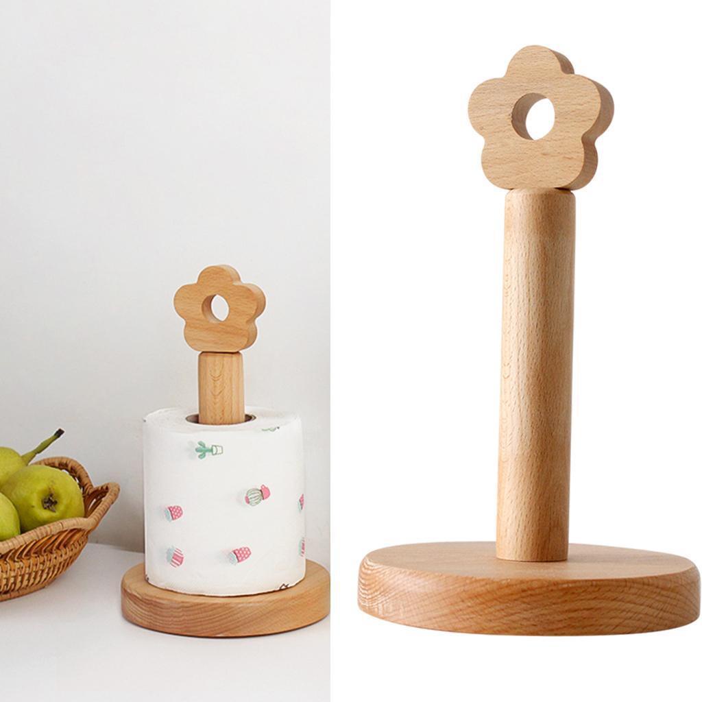 (runbu) Giá Đỡ Khăn Giấy Không Đục Lỗ Hình Bông Hoa Có Thể Di Chuyển Được