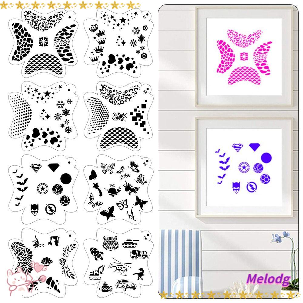 MELODG Bộ 2 Khuôn Hình Xăm Tạm Thời Họa Tiết Halloween Có Thể Tái Sử Dụng