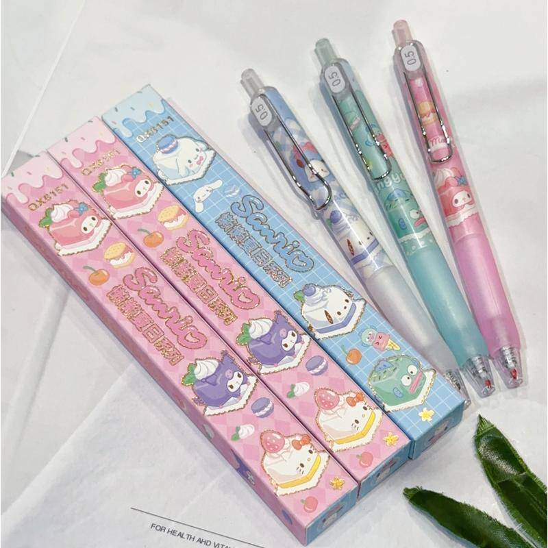 1 Bút Mực Gel Hình Bánh Tráng Miệng Sanrio Hoạt Hình Ngẫu Nhiên TMymelody Kuromi Cinnamoroll Trengyodon Pochacco Làm Quà Sinh Nhật Cho Học Sinh