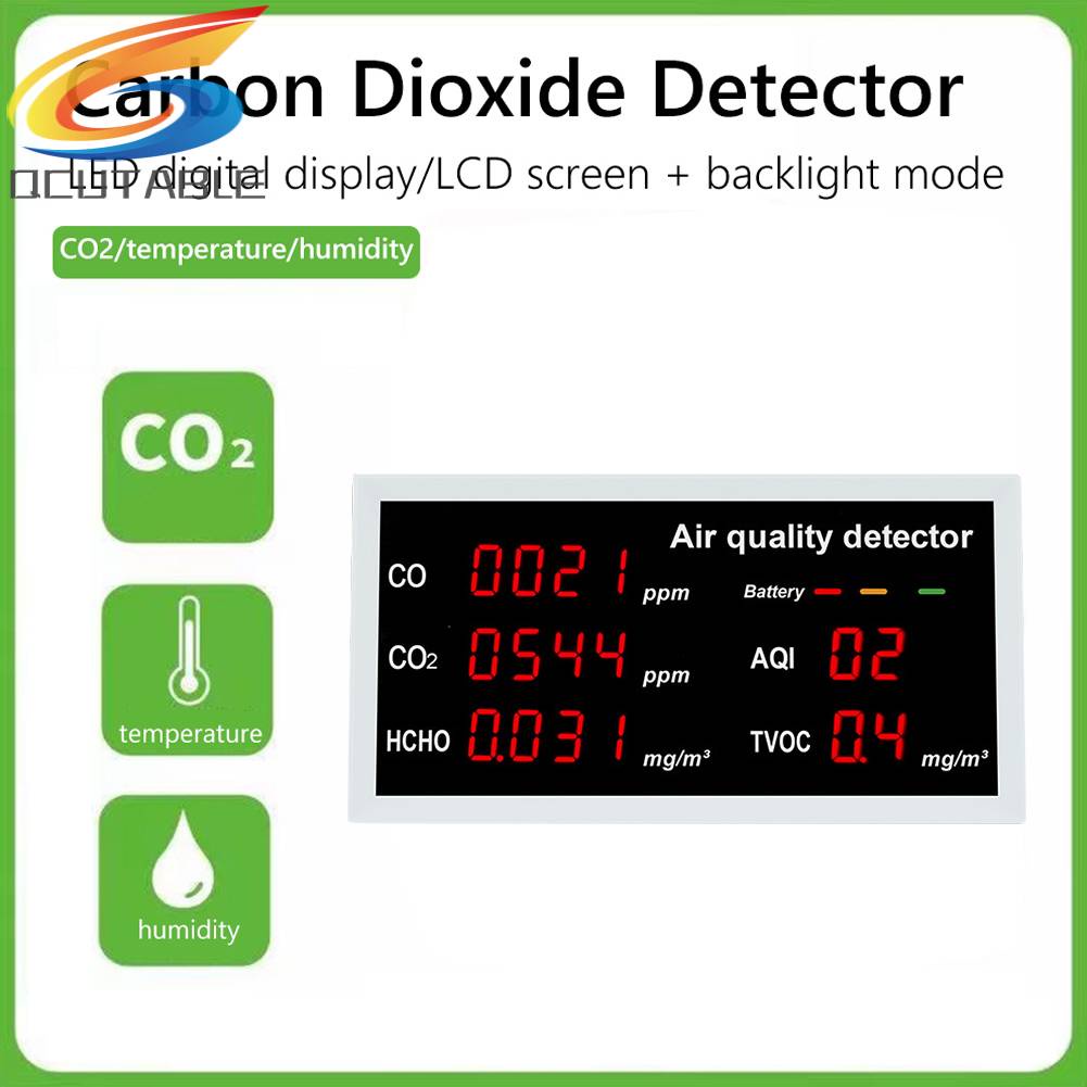 Máy Kiểm Tra Chất Lượng Không Khí Trong Nhà W17 CO2 HCHO TVOC Ami Sạc Lại Được Tiện Dụng