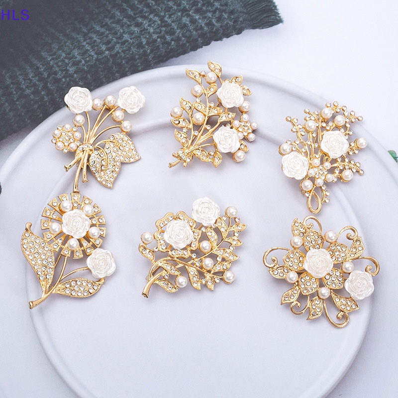 Ghim Cài Áo Hình Hoa Đính Ngọc Trai Chống Ánh Sáng Thời Trang Cho Nữ