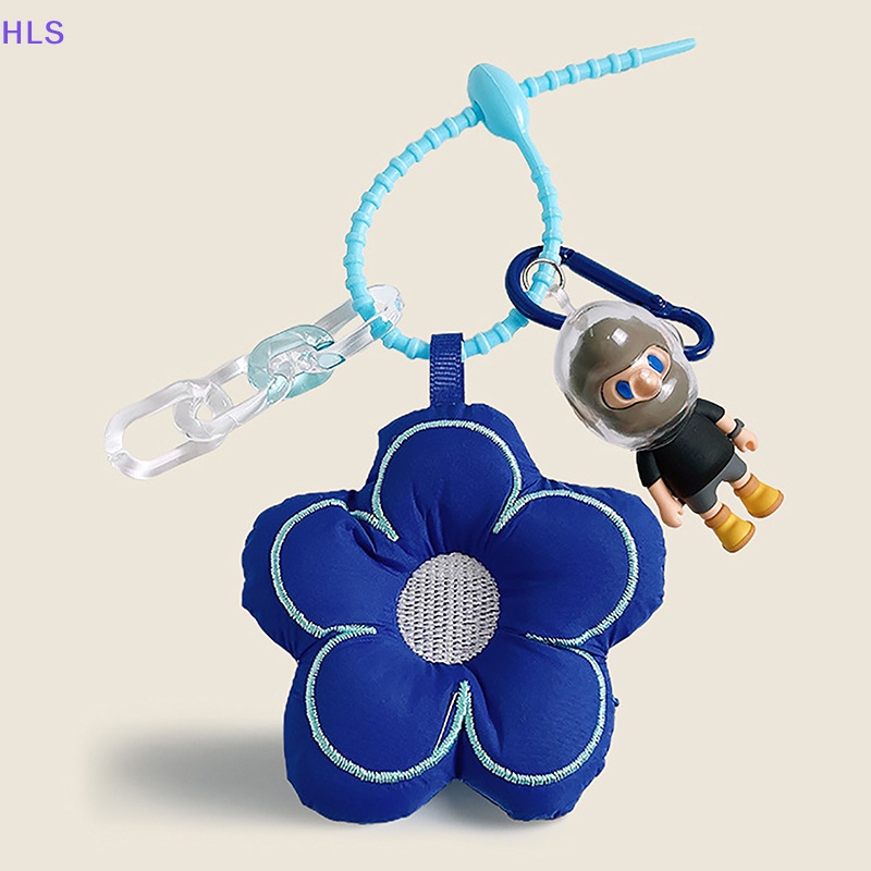 Móc Khóa Hình Bông Hoa Nhỏ Bằng Vải Lông Dễ Thương