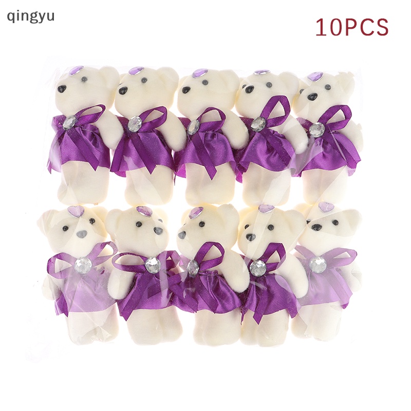 Bộ 10 Gấu Bông 12cm Kiểu Hoạt Hình Trang Trí Cho Tiệc Cưới / Sinh Nhật