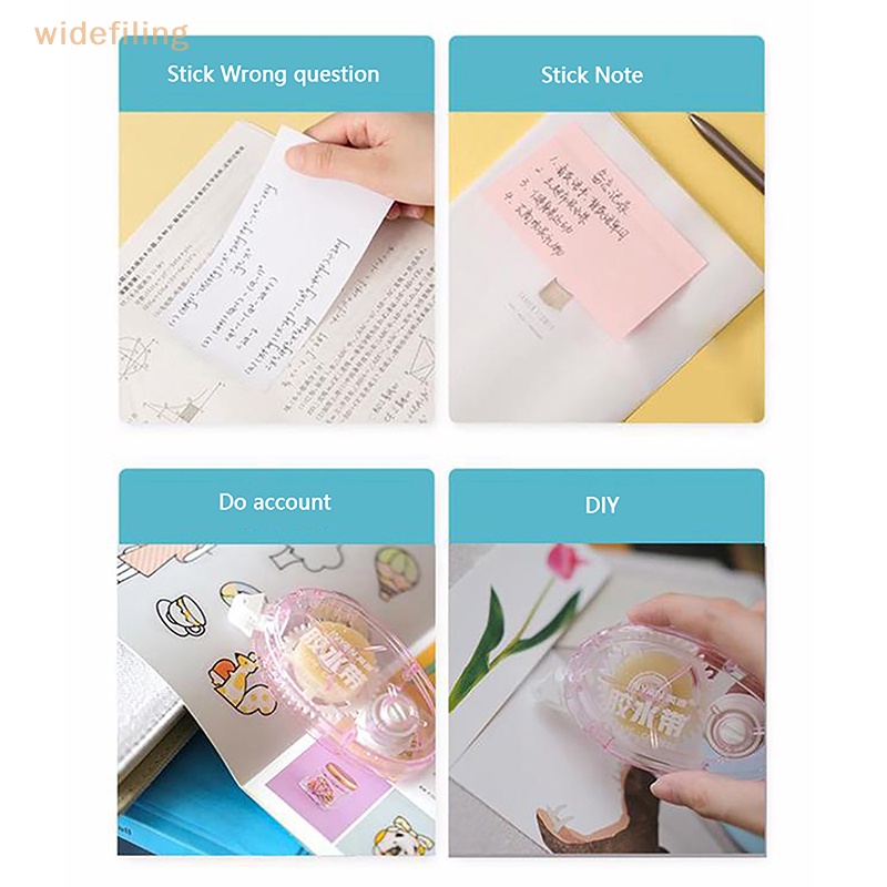 Cuộn Băng Keo Hai Mặt 3 Kích Thước Khác Nhau Dùng Trang Trí Sổ Tay DIY