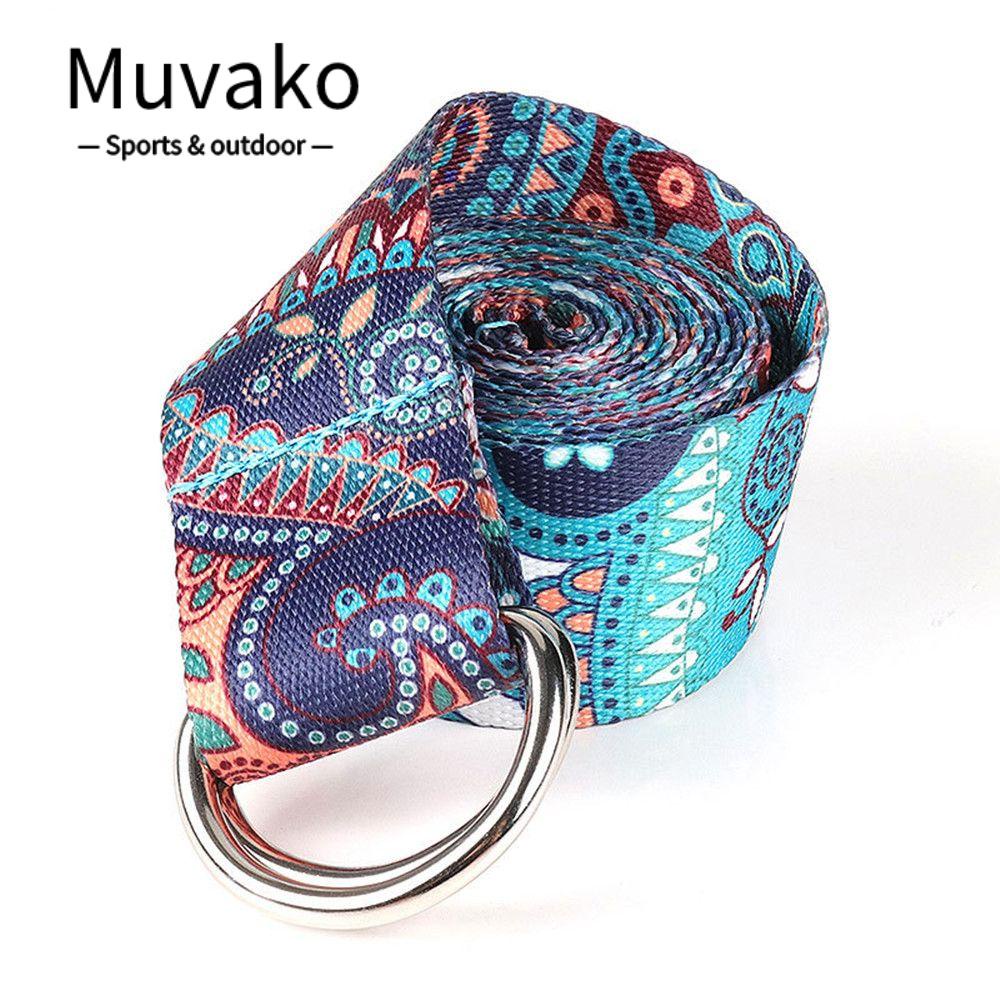 MUVAKO Thắt Lưng  Khóa Chữ D In Màu Có Thể Giặt Được