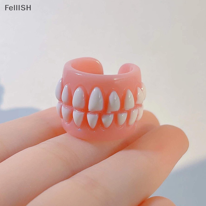 Nhẫn Hình Chiếc Răng Sáng Tạo Vui Nhộn Thời Trang Hàn Quốc Cho Nam Nữ 439br