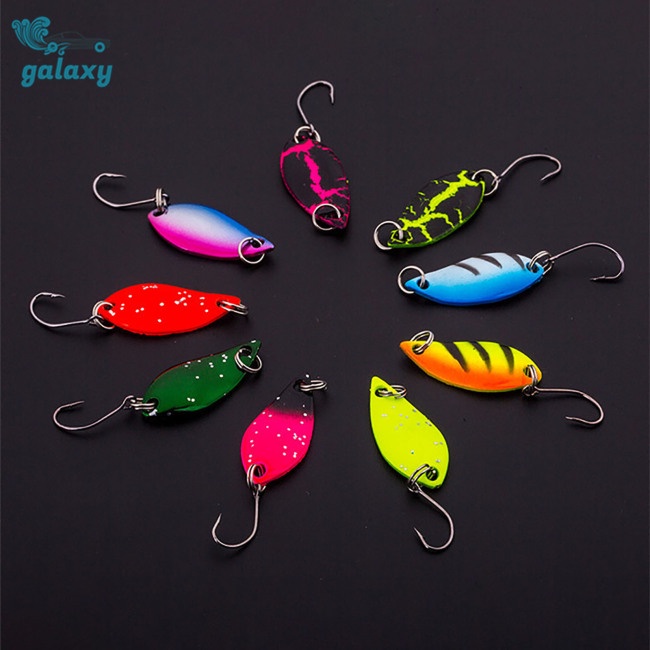 Set 12 Mồi Giả Nhử Cá Bằng Kim Loại Nhiều Màu Sắc Kèm Hộp Đựng