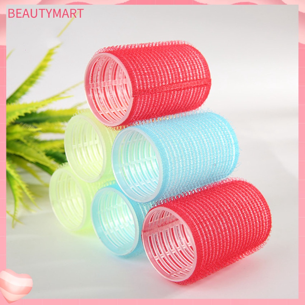 Set 10 Lô Uốn Tóc Tự Dính DIY Không Dùng Nhiệt Màu Sắc Ngẫu Nhiên