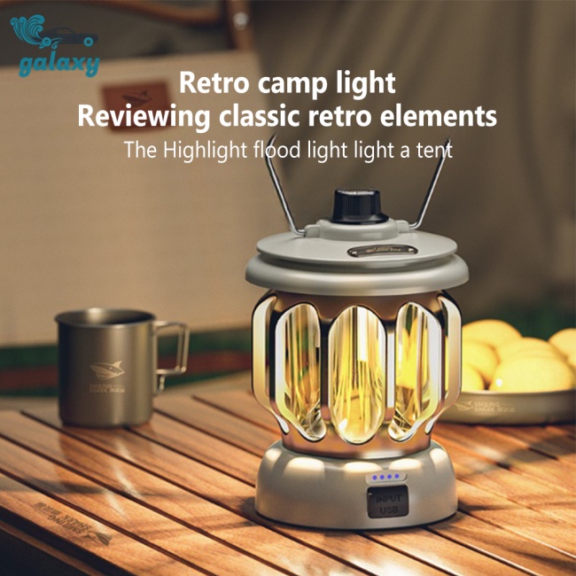 Galaxy Đèn Led Cắm Trại Sạc Usb Chống Nước Có Móc Treo